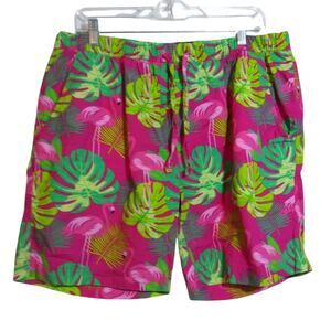 Massive Brand Tropical Flamingo Cotton Shorts Size L